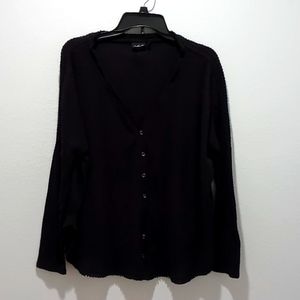 Thermal, button down sweater